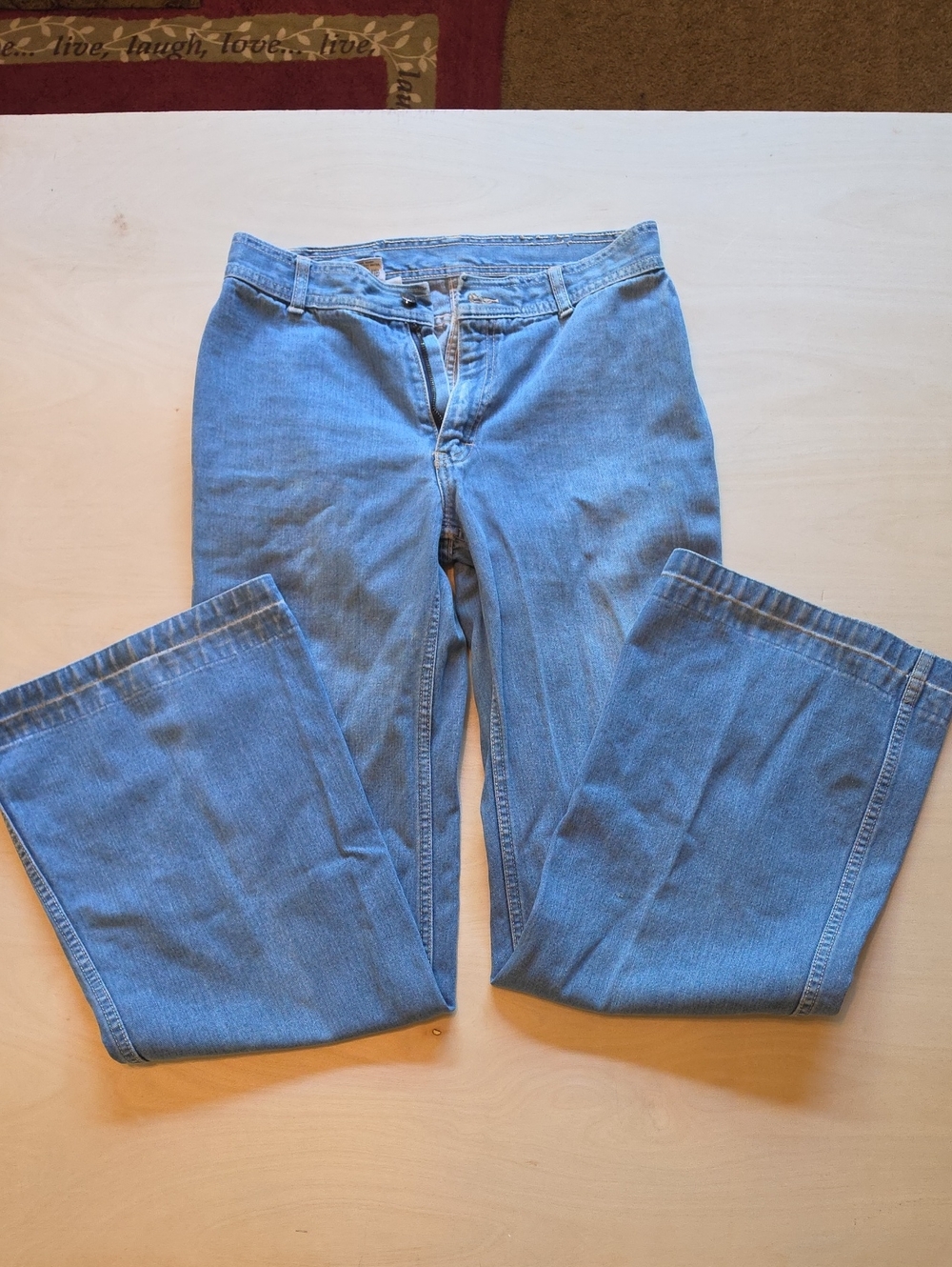 Men's Vintage Britania Light Blue Wide-Leg Jeans - Classic Flare Style